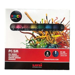 نقد و بررسی ماژیک یونی بال پوسکا مدل uni ball posca marker pc-5m بسته 8 عددی توسط خریداران