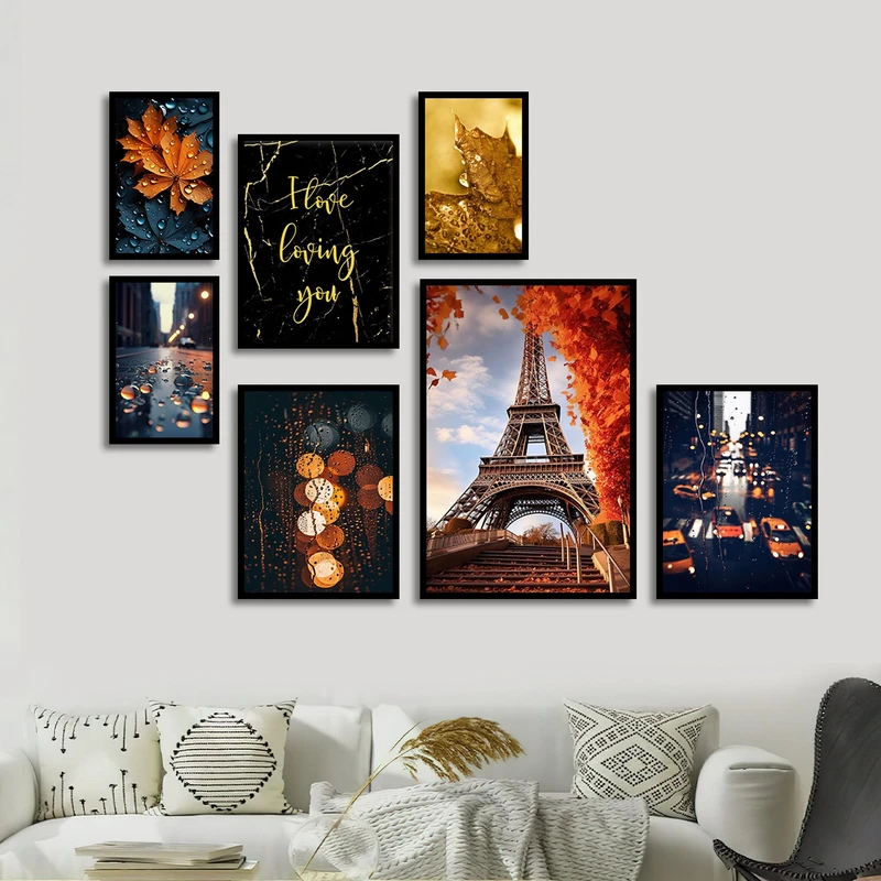 تابلو بکلیت طرح برج ایفل مدل شاین اکلیلی B-1630 مجموعه 7 عددی