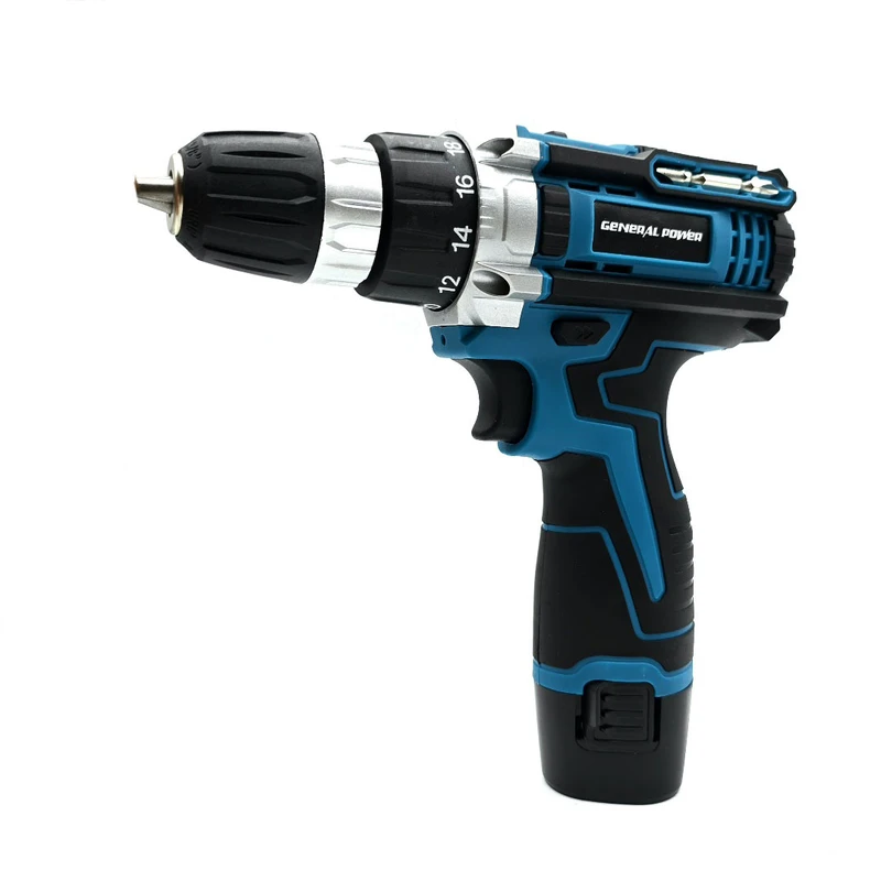 دریل پیچ گوشتی شارژی سه نظام 10 میلی متری 18 ولت جنرال پاور مدل CORDLESS-DRILL