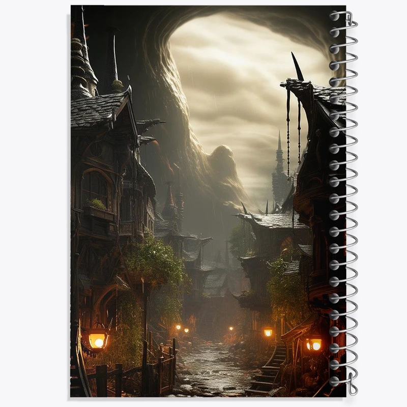 دفتر مشق 100 برگ خندالو طرح شهر کد F610