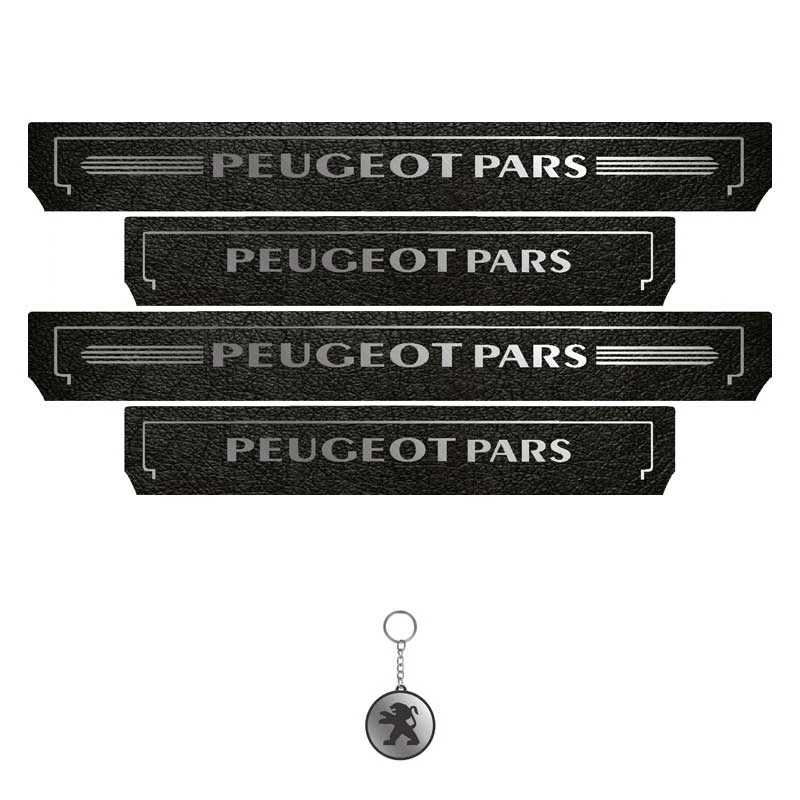 برچسب پارکابی خودرو لندمون کد LPt004 MS مناسب برای پژوپارس مجموعه 4 عددی به همراه جا کلیدی