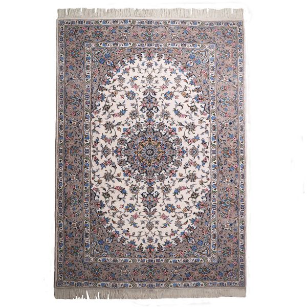 فرش دستبافت شش متری مدل اردکان طرح لچک ترنج مارال کد 40206140