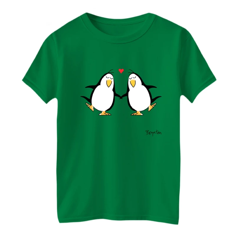 تی شرت آستین کوتاه بچگانه مدل پنگوئن های عاشق
