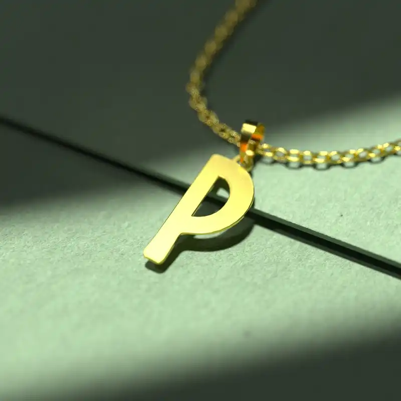 گردنبند طلا 18 عیار زنانه مدوپد مدل حرف P کد H3-1-1276