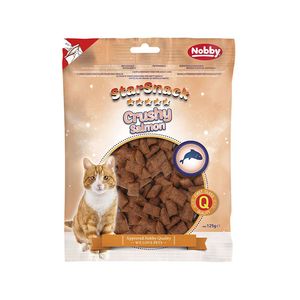 تشویقی گربه نوبی مدل Crushy Salmon با طعم ماهی سالمون وزن 125 گرم
