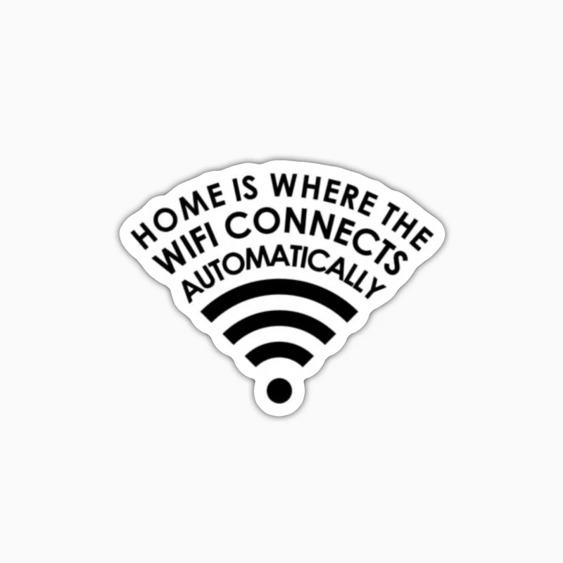 استیکر لپ تاپ و موبایل بووم طرح WiFi مدل نوشته کد UV073