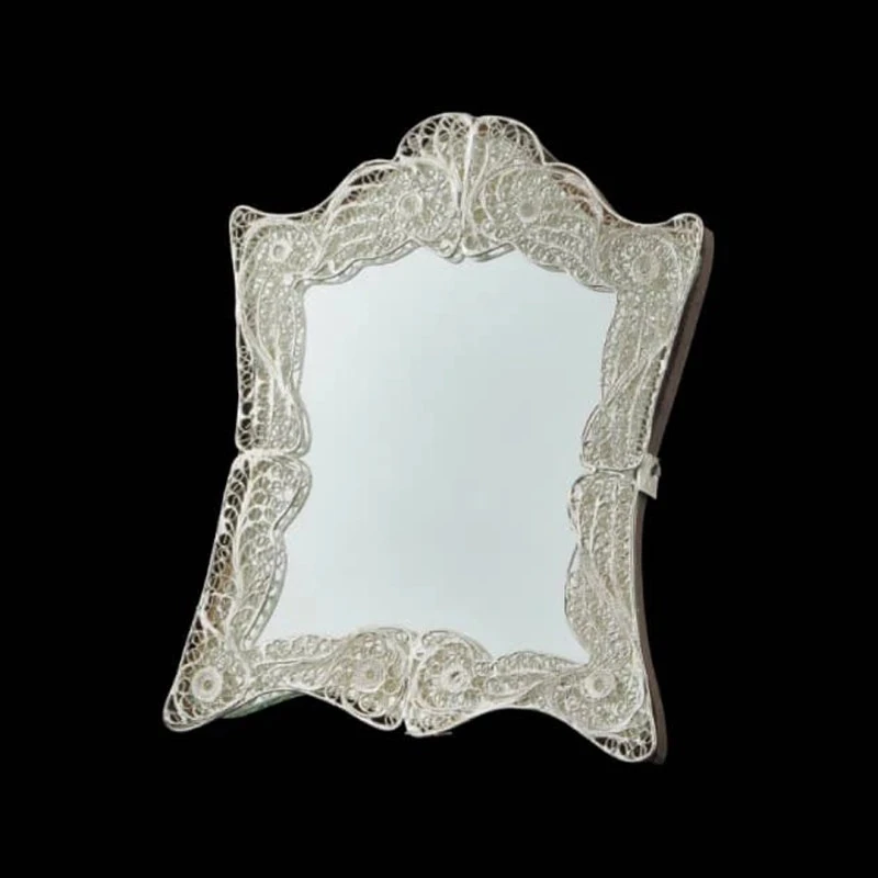 عکس شماره 3 : آینه ملیله کاری مدل ترنج کد 02