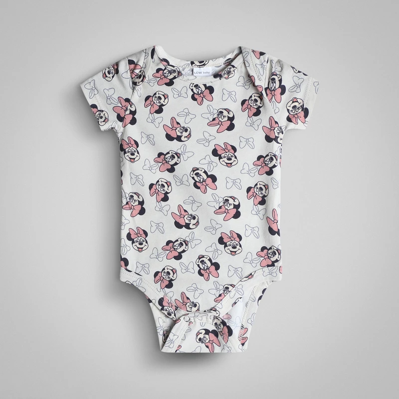 بادی آستین کوتاه نوزادی ال سی وایکیکی مدل W547656Z1