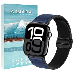 Akuara MG Leather Sic Band Suitable for Apple Watch Series 4/5/6/Se 44mm 