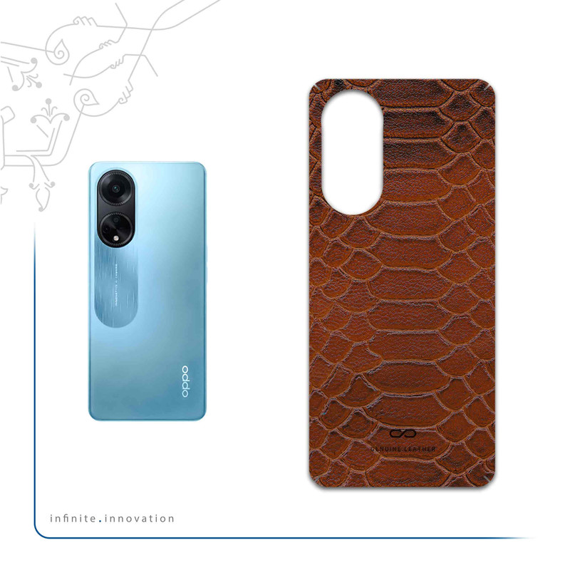 برچسب پوششی ماهوت مدل Brown-Snake-Leather مناسب برای گوشی موبایل اپو A98