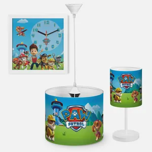 لوستر کودک مدل سگ های نگهبان کد PW-R-3120 به همراه آباژور و ساعت