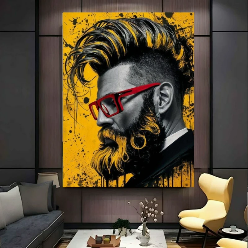 تابلو بوم طرح مخمل نقاشی مدرن مدل پاپ آرت کد PY591