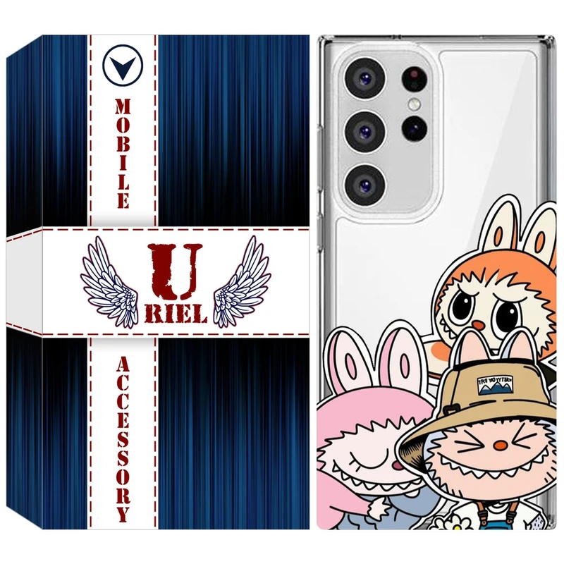 کاور یوریل مدل Clear کد 145 طرح لبوبو Labubu مناسب برای گوشی موبایل سامسونگ Galaxy S23 Ultra