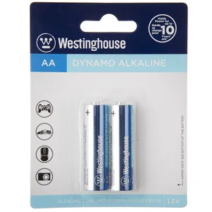 Westinghouse Dynamo Alkaline LR06 AM3 MIGNON AA Battery Pack of 2
