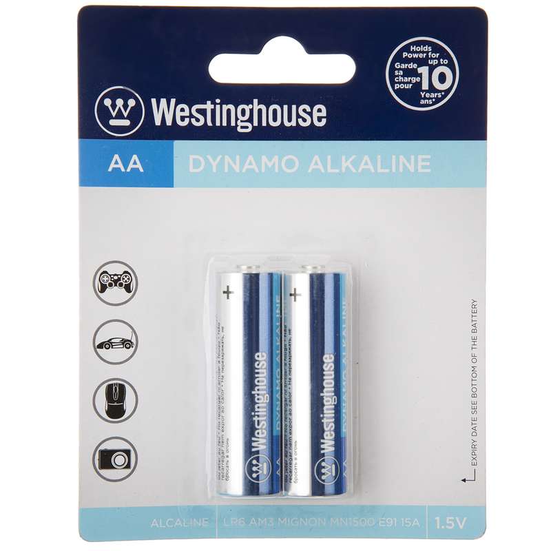 باتری قلمی وستینگهاوس مدل Dynamo Alkaline LR06 AM3 MIGNON بسته 2 عددی باتری قلمی وستینگهاوس مدل Dynamo Alkaline LR06 AM3 MIGNON بسته 2 عددی