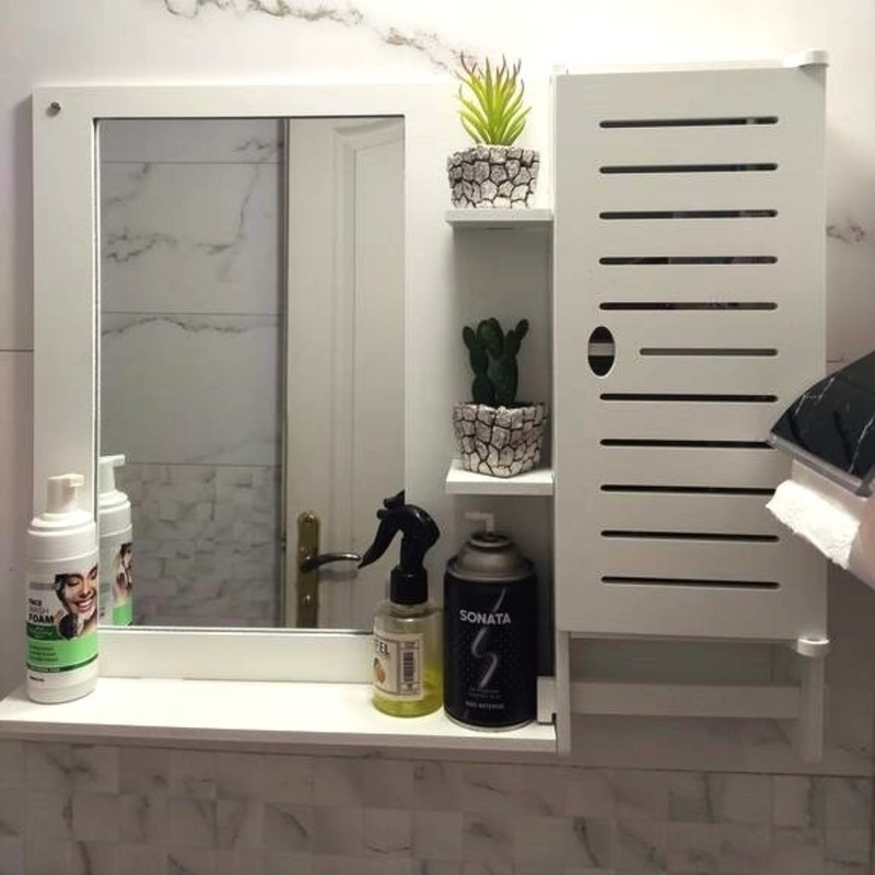 ست آینه و باکس سرویس بهداشتی خونه خاص مدل خطی کد 5646