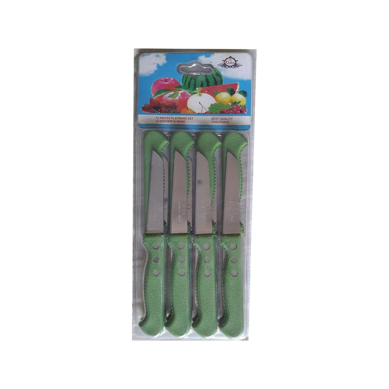 کارد میوه خوری جی اس ال مدل 3میخ بسته 12 عددی