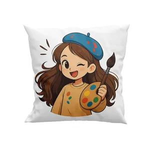 کوسن کودک پاد آفرین مدل دختر نقاش کد DKK1302