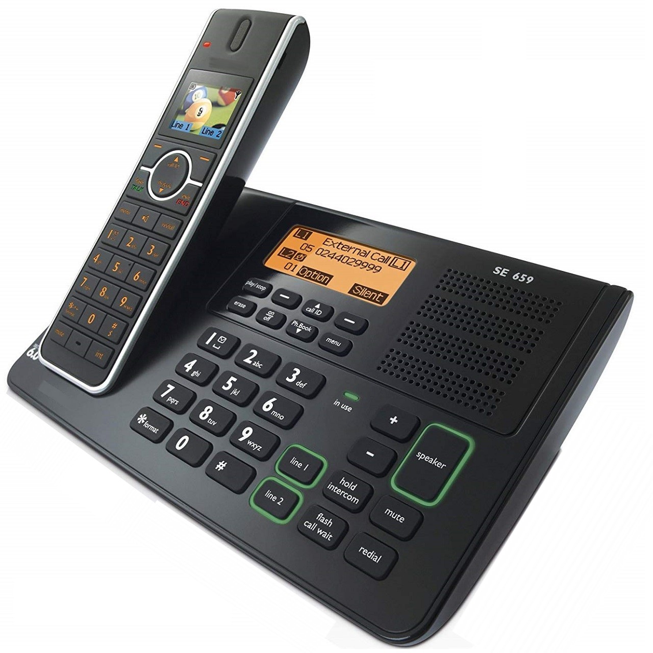تلفن بی‌ سیم دوخط مدل SE6591B