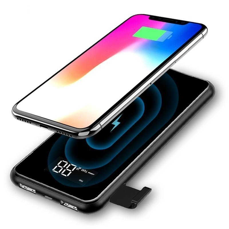 شارژر همراه بی سیم باسئوس مدل Full Screen با ظرفیت 8000 میلی آمپر ساعت