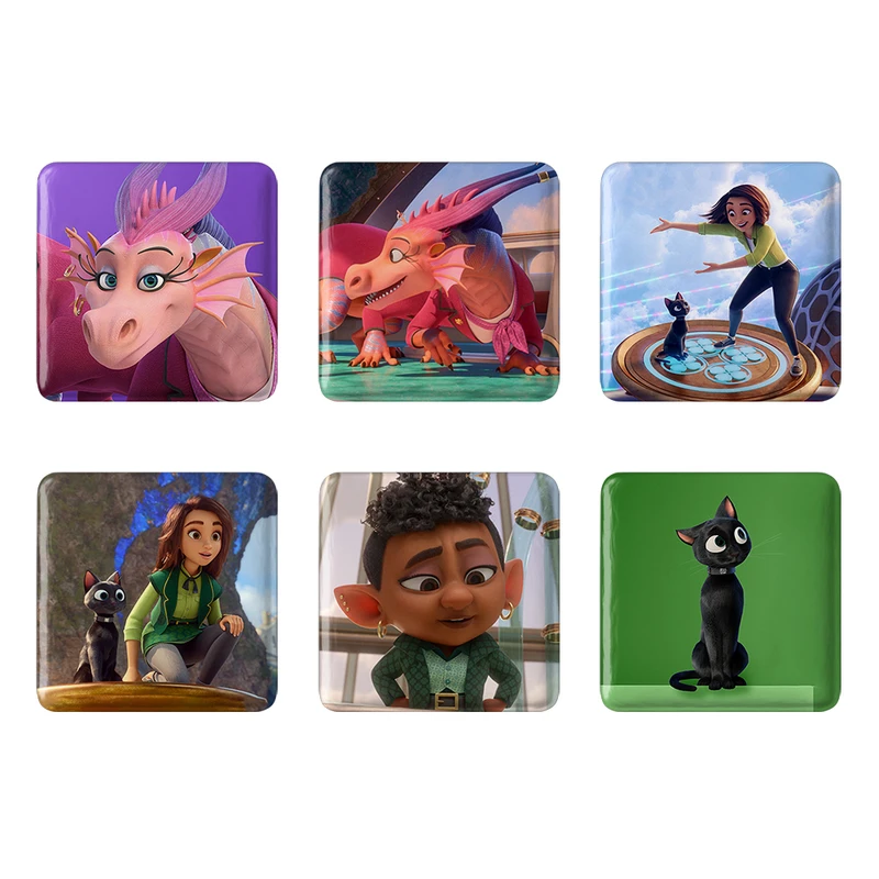 مگنت خندالو طرح انیمیشن شانس لاک Luck کد 1670A مجموعه 6 عددی