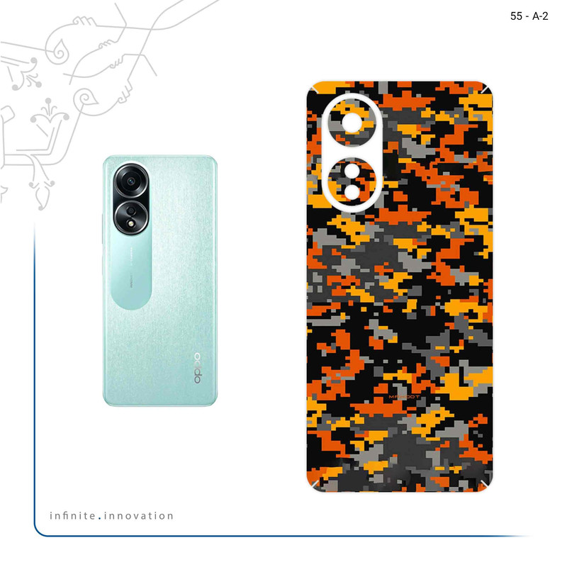 برچسب پوششی ماهوت مدل Army_Autumn_Pixel مناسب برای گوشی موبایل اپو A58 4G
