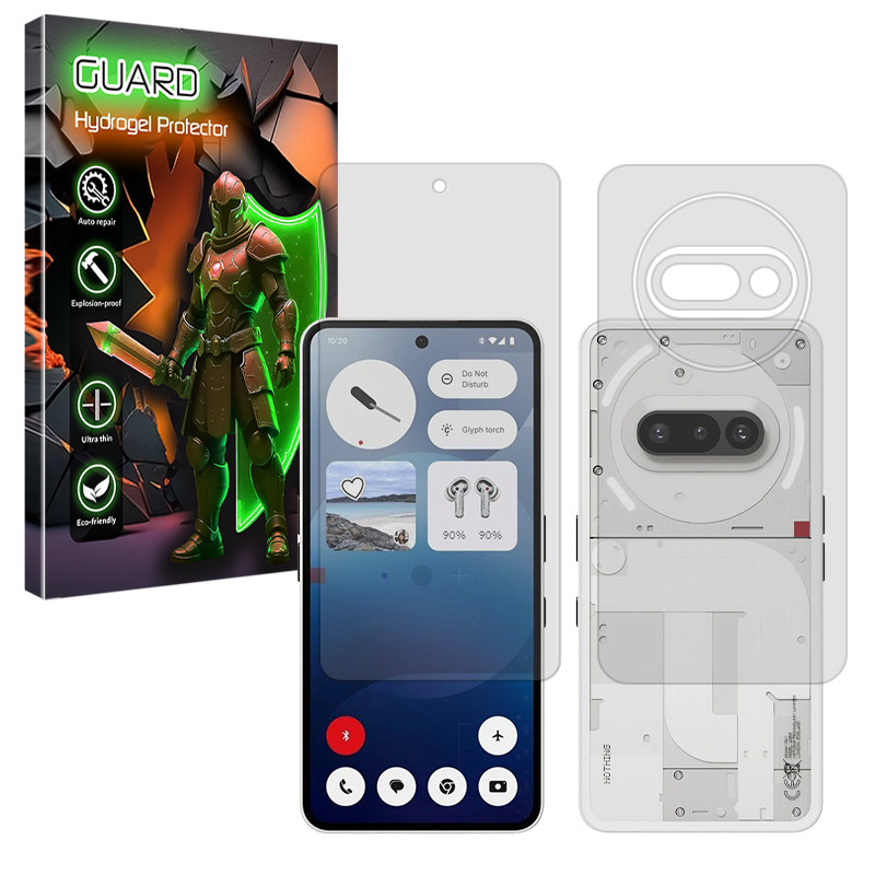محافظ صفحه نمایش شفاف گارد مدل Tough مناسب برای گوشی موبایل ناتینگ Phone 3a به همراه محافظ پشت گوشی
