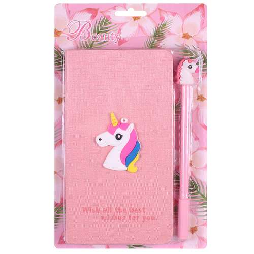 دفتر خاطرات مدل یونیکورن به همراه روان نویس