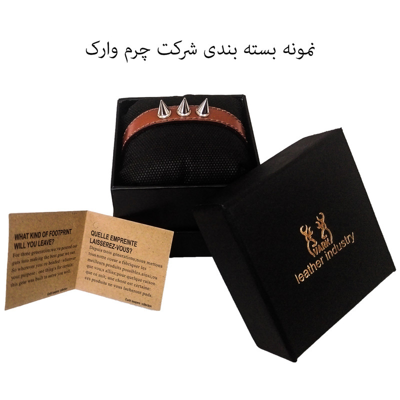 دستبند چرم وارک مدل فرهود کد rb189