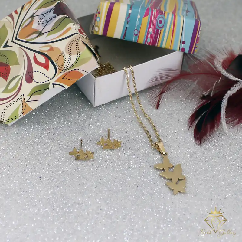 نیم ست زنانه طرح پروانه کد RKH_1161