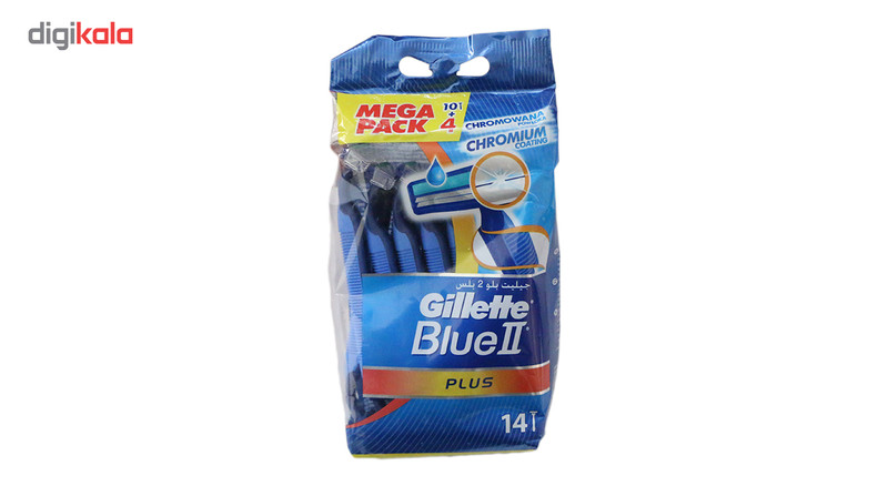 خودتراش ژیلت مدل Blue 2 plus بسته 14 عددی