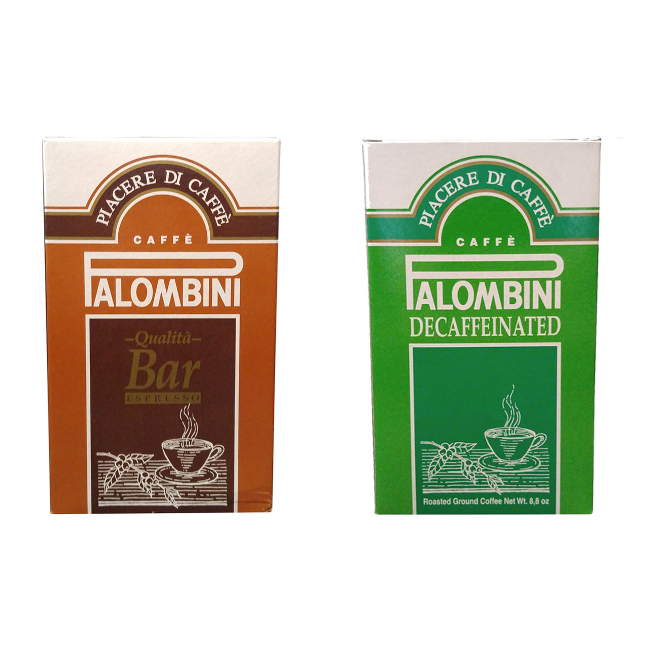 پودر قهوه پالومبینی مدل DeCaffeinato به همراه پودر قهوه پالومبینی مدل Bar Espresso