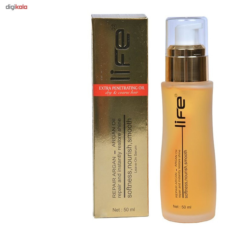 روغن آرگان لایف مدل ترمیم کننده حجم 50 میلی لیتر
