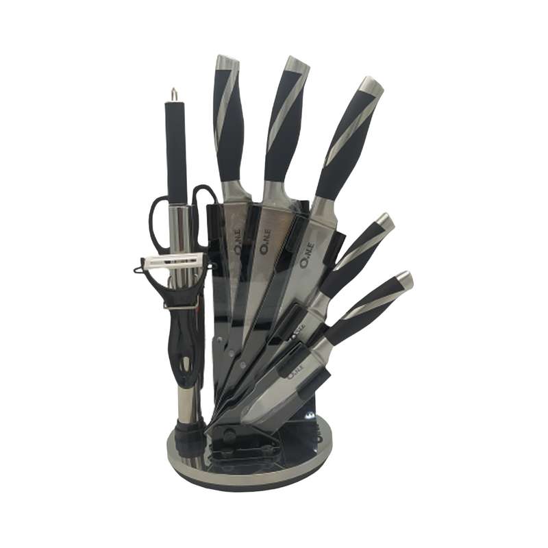 سرویس چاقو آشپزخانه 9 پارچه او ان ای کد 003