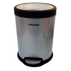 سطل زباله 5 لیتری پدالی سام ست مدل Metallic silver