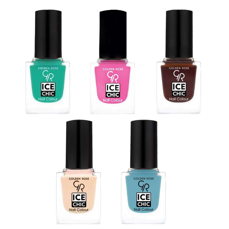 لاک ناخن گلدن رز مدل 9479663192 مجموعه 5 عددی