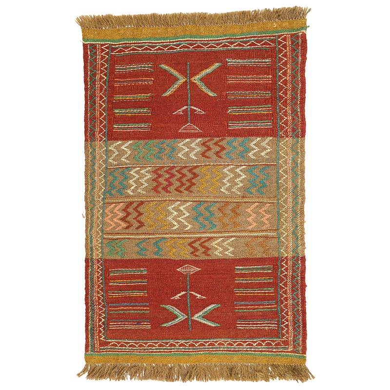 گلیم دستبافت نیم متری مدل خراسان کد 140922