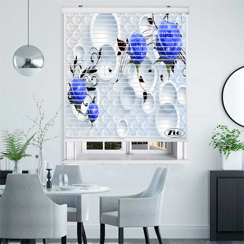 پرده زبرا زیو مدل سیلوئت 3D1254 سایز 150x150 سانتی متر