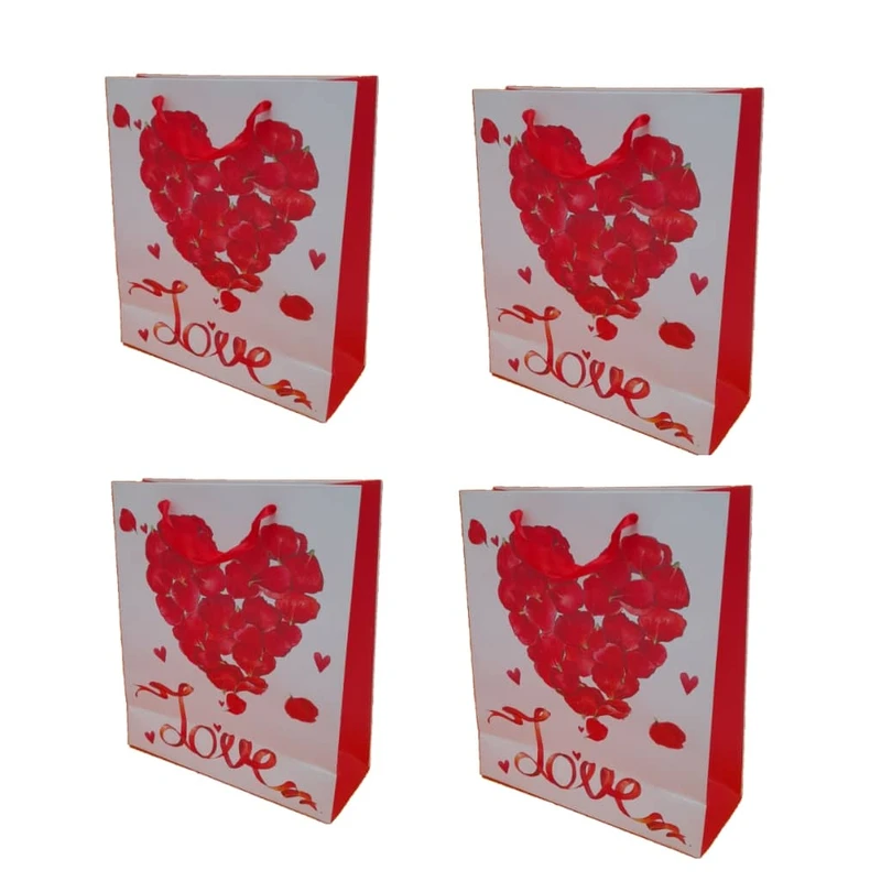 پاکت هدیه طرح قلب کد 14 بسته 4 عددی