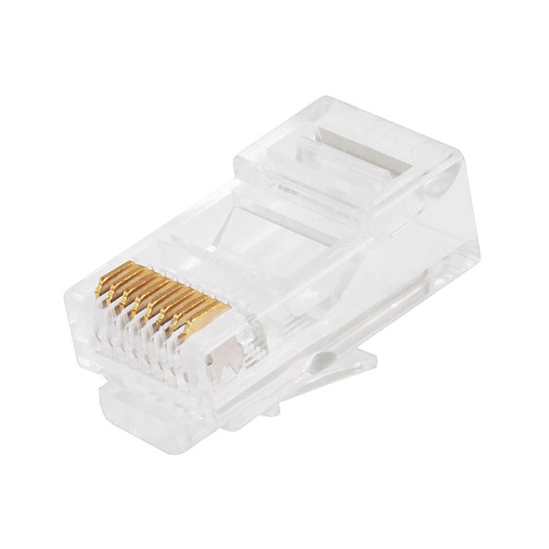 کانکتور وی-نت مدل گلد RJ45 CAT5 بسته 100 عددی