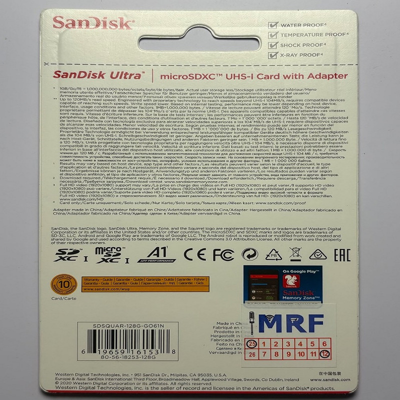 کارت حافظه microSDXC سن دیسک مدل Ultra A1 کلاس 10 استاندارد UHS-I سرعت 100MBps ظرفیت ۱۲۸ گیگابایت به همراه آداپتور SD