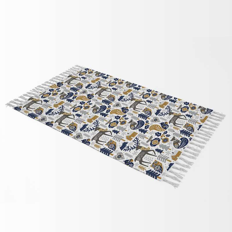 شال مبل بارمان دکور طرح کریسمس کد 33 سایز 98x180 سانتی متر