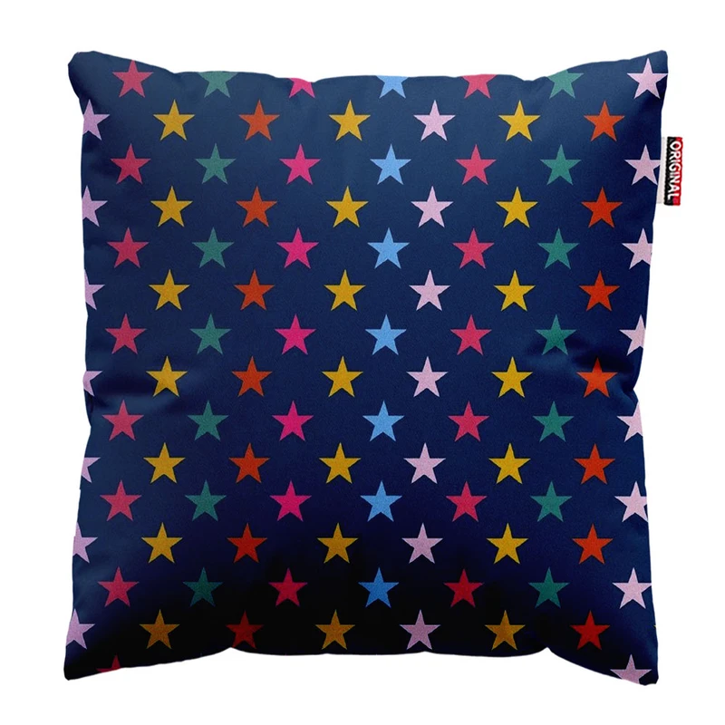  کوسن پاد آفرین طرح ستاره های رنگی کد 2484 سایز 30*30 سانتی متر