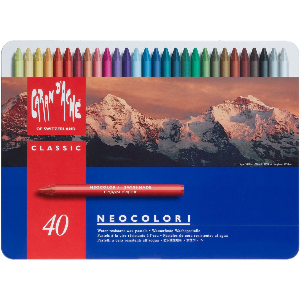 پاستل روغنی 40 رنگ Caran d'Ache سری Neocolor I مدل 340