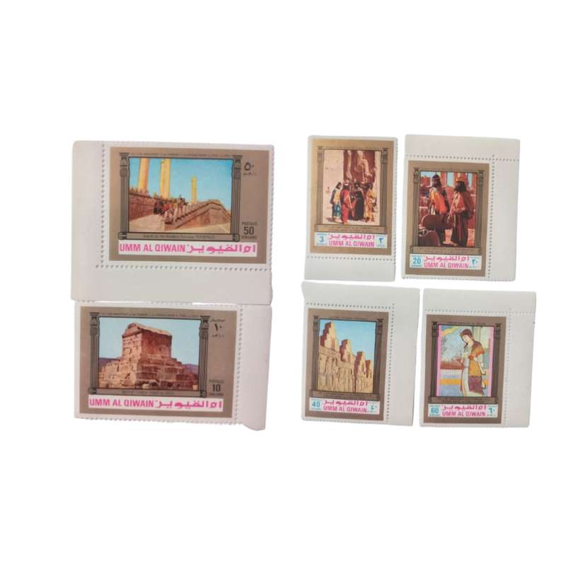 تمبر یادگاری مدل تخت جمشید مجموعه 6 عددی تمبر یادگاری مدل تخت جمشید مجموعه 6 عددی