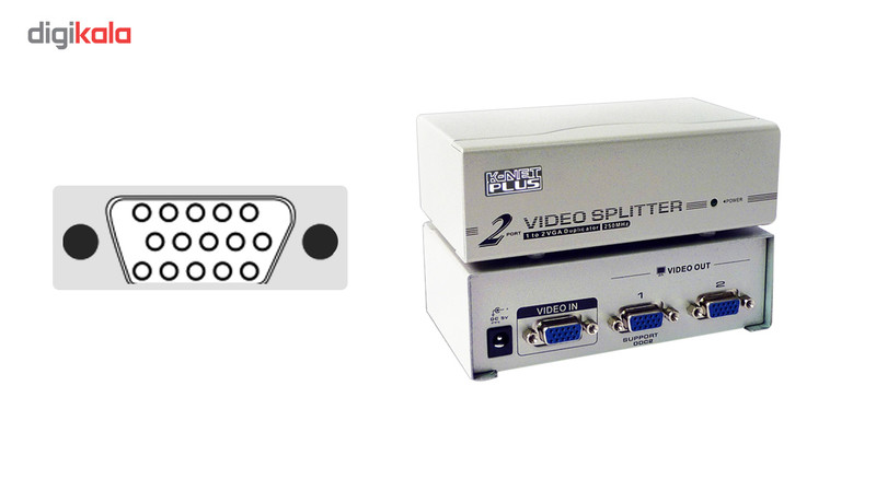 اسپلیتر VGA دو پورت کی نت پلاس مدل KPS632