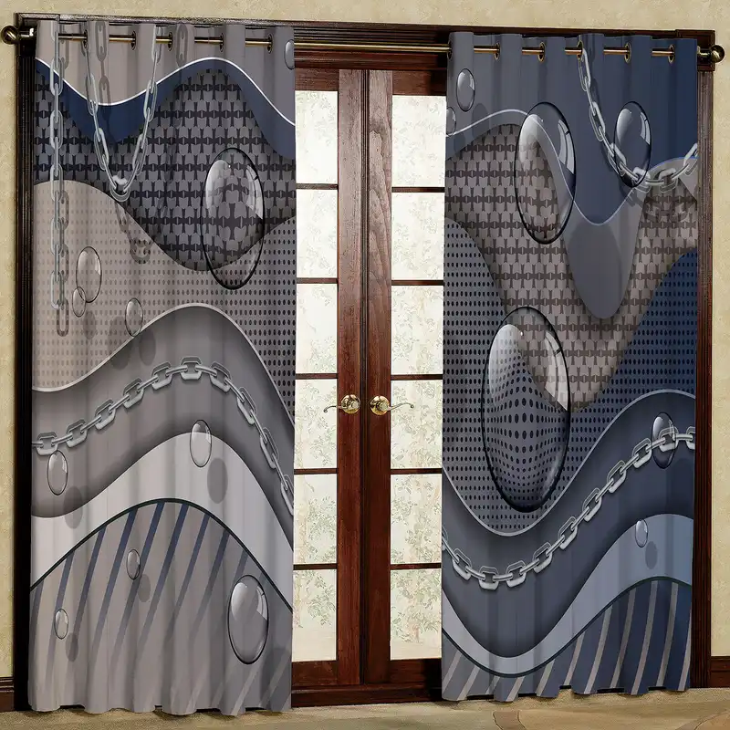 پرده مدل طرحدار زنجیر مخمل پانچی کد 2583 سایز 200x140 سانتی متر