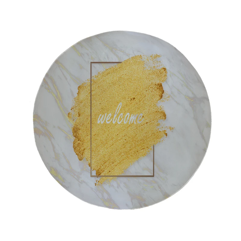 پادری مدل دایره طرح Welcome کد 8388 سایز 90 × 90 سانتی متر