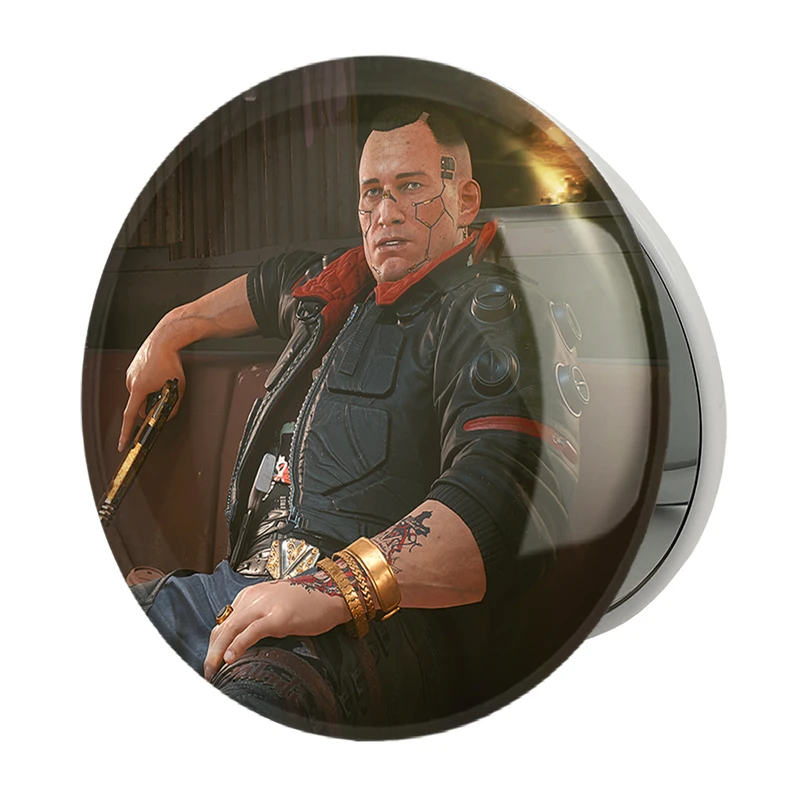 آینه جیبی خندالو طرح جکی ولز سایبر پانک  مدل تاشو کد 30562