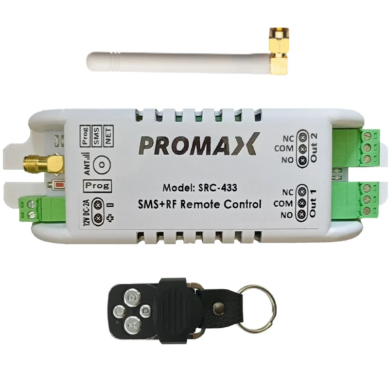 مرکز کنترل پیامکی هوشمند پرومکس مدل src-433 مجموعه 3 عددی